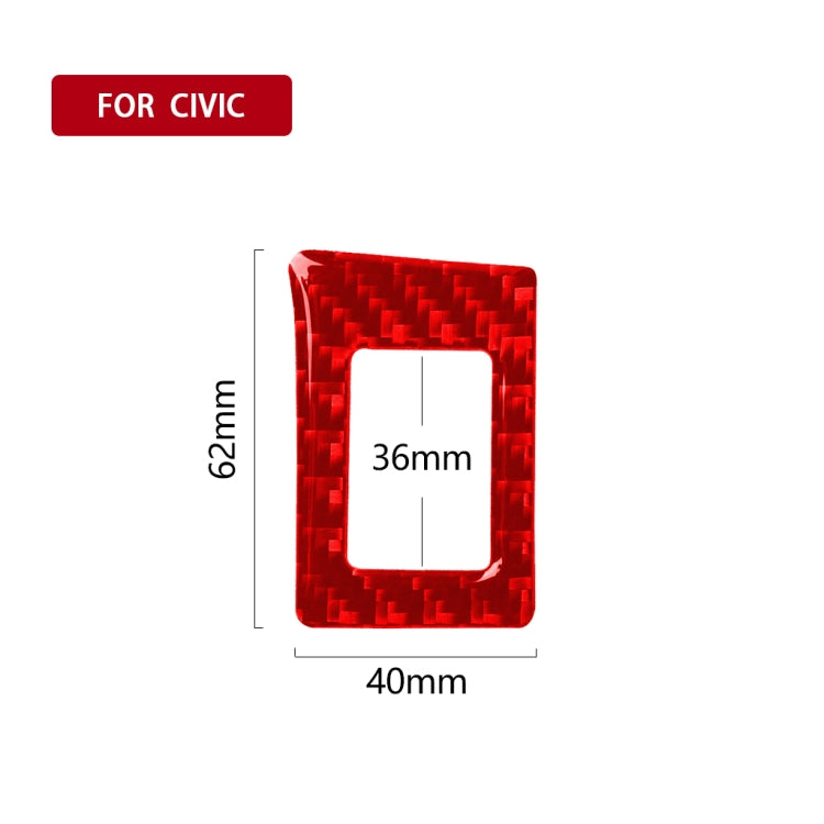 Car Carbon Fiber Double Flash Light Decorative Sticker for Honda Tenth Generation Civic 2016-2019, Left Drive, Double Flash Light Left Drive