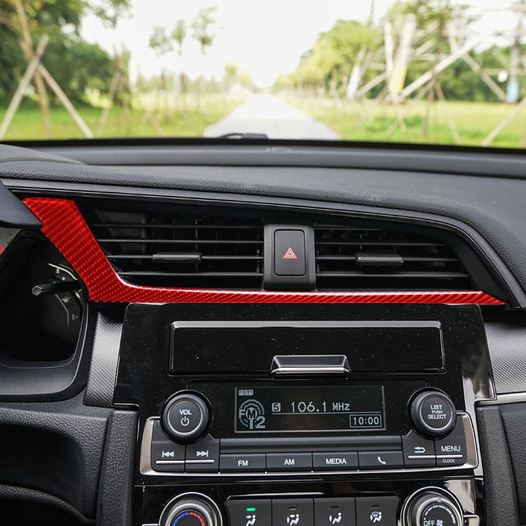 Car Carbon Fiber Below the Central Control Air Outlet Decorative Sticker for Honda Tenth Generation Civic 2016-2019, Left Drive, Below the Central Control Air Outlet Left Drive