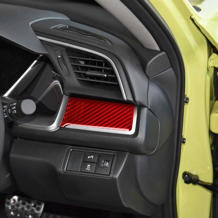 Car Carbon Fiber Central Control Left Decorative Sticker for Honda Tenth Generation Civic 2016-2019, Right Drive, Central Control Left Sticker Right Drive