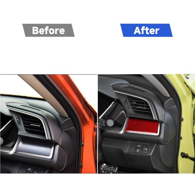 Car Carbon Fiber Central Control Left Decorative Sticker for Honda Tenth Generation Civic 2016-2019, Right Drive, Central Control Left Sticker Right Drive