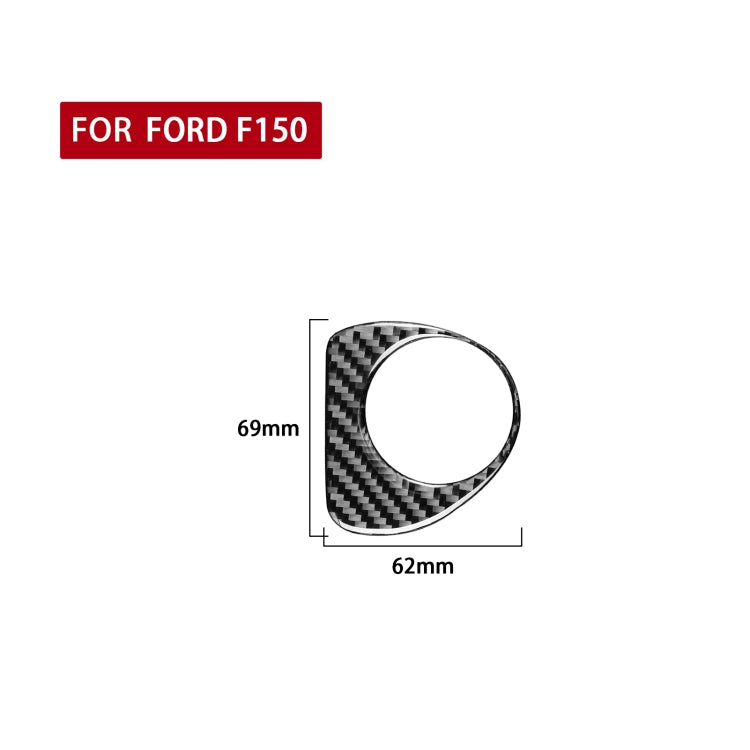 Car Carbon Fiber Ignition Switch Decorative Sticker for Ford F150 2017-2020, Left and Right Drive Universal, Ignition Switch