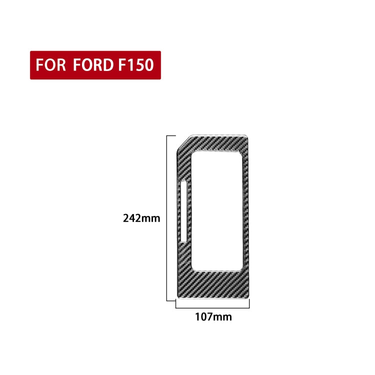 Car Carbon Fiber Gear Panel B Decorative Sticker for Ford F150 2017-2020, Left Drive, Gear Panel B, Left Drive