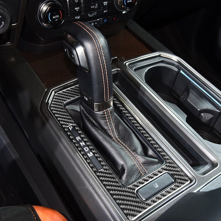 Car Carbon Fiber Gear Panel A Decorative Sticker for Ford F150 2017-2020, Left Drive, Gear Panel A, Left Drive