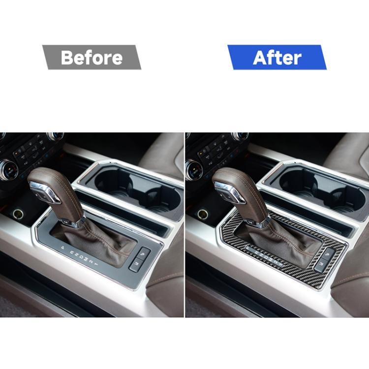 Car Carbon Fiber Gear Panel A Decorative Sticker for Ford F150 2017-2020, Left Drive, Gear Panel A, Left Drive