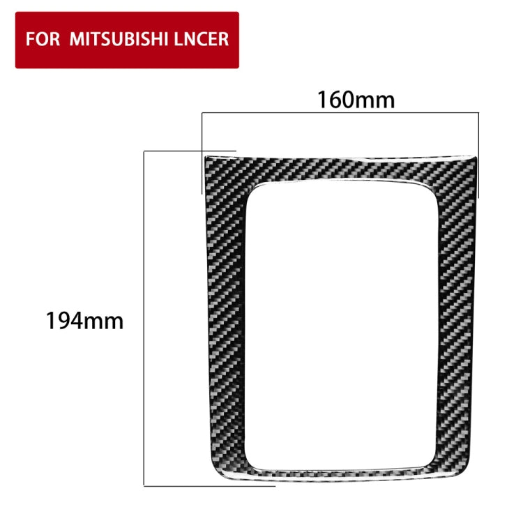Car Carbon Fiber Gear Position Decorative Sticker for Mitsubishi Lancer-ex / EVO / Fortis 9-10th Generation, Left and Right Drive Universal High-configuration, Gear Position