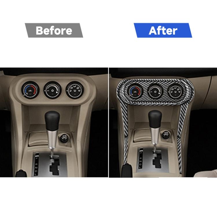 7 PCS Car Carbon Fiber Air Conditioning Multimedia Decorative Sticker for Mitsubishi Lancer EVO 2008-2015, Left and Right Drive Universal, Air Conditioning Multimedia