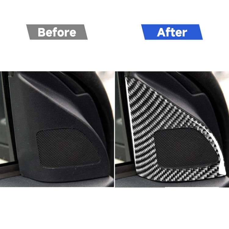 2 PCS Car Carbon Fiber Left and Right Speakers Decorative Sticker for Mitsubishi Lancer EVO (Only GTS) 2008-2015, Left and Right Drive Universal, Left and Right Speakers (Only GTS)
