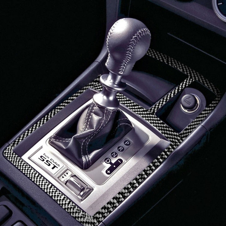 Car Carbon Fiber Manual Gearbox Decorative Sticker for Mitsubishi Lancer EVO (Only DE / ES) 2008-2015, Left and Right Drive Universal, Manual Gearbox (Only DE / ES)
