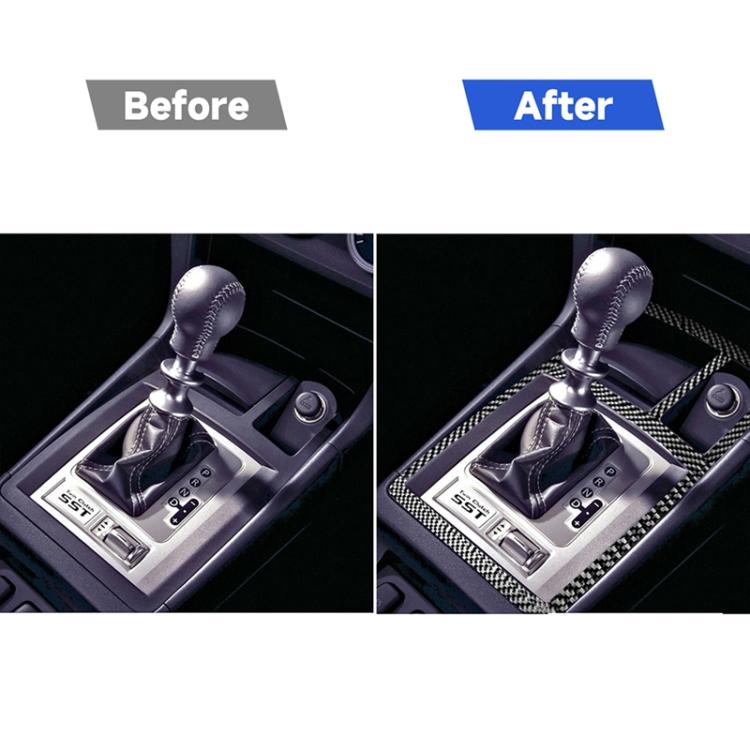 Car Carbon Fiber Manual Gearbox Decorative Sticker for Mitsubishi Lancer EVO (Only DE / ES) 2008-2015, Left and Right Drive Universal, Manual Gearbox (Only DE / ES)