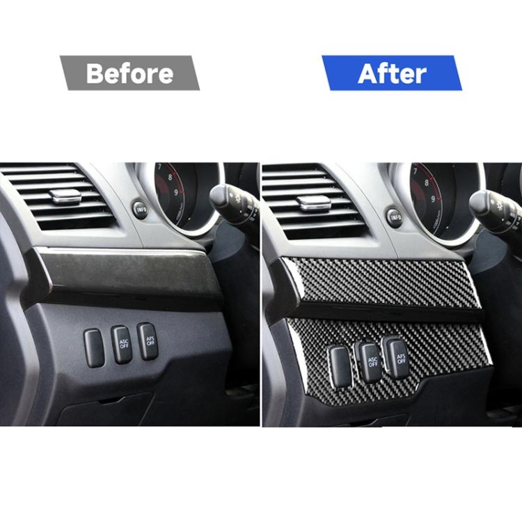 3 PCS Car Carbon Fiber Driver Light + Dashboard Decorative Sticker for Mitsubishi Lancer EVO 2008-2015, Left Drive, Driver Light + Dashboard