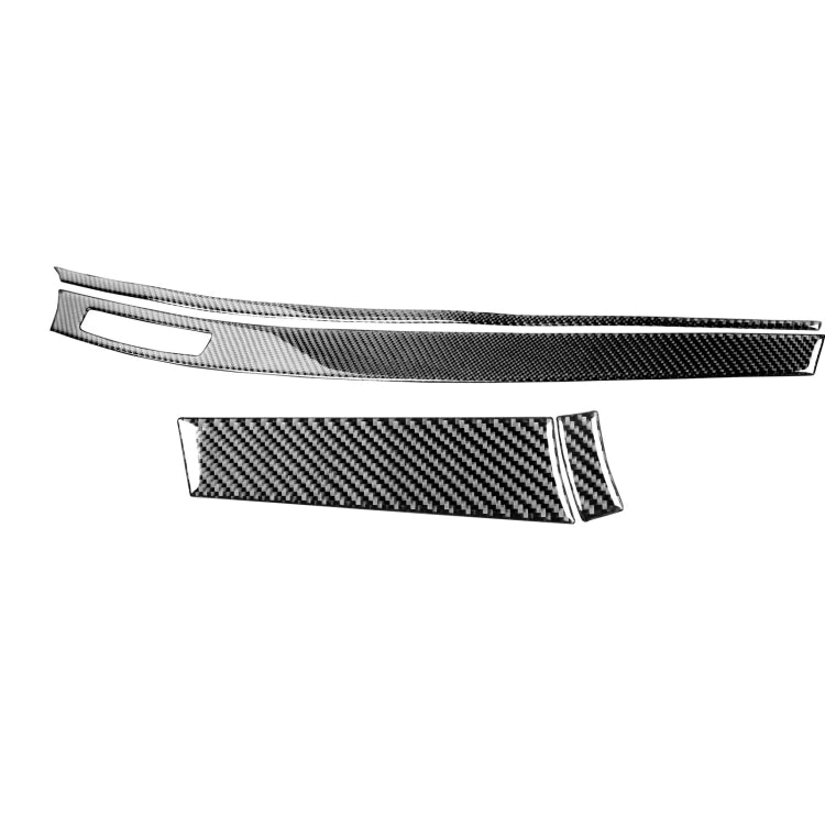 4 PCS Car Carbon Fiber Dashboard Panel Decorative Sticker for Mitsubishi Lancer EVO 2008-2015, Left Drive, Dashboard Panel