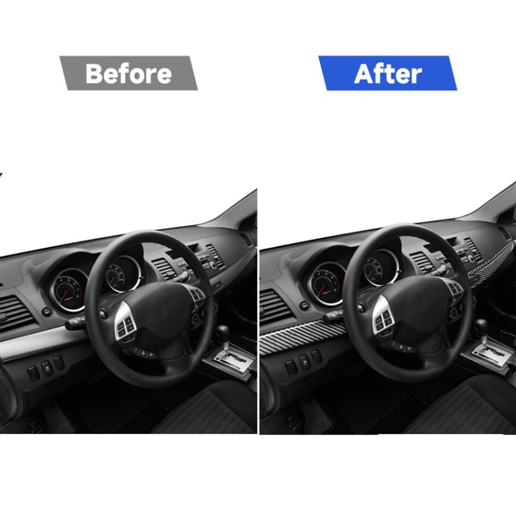 4 PCS Car Carbon Fiber Dashboard Panel Decorative Sticker for Mitsubishi Lancer EVO 2008-2015, Left Drive, Dashboard Panel