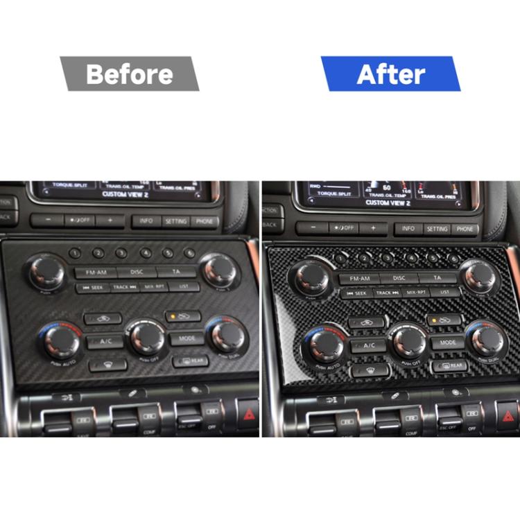 Car Carbon Fiber Instrument Control Panel Decorative Sticker for Nissan GTR R35 2008-2016, Left Drive, Instrument Control Panel, Left Drive
