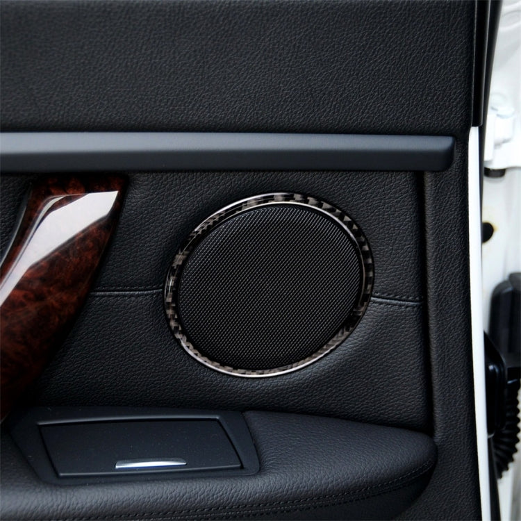 Carbon Fiber Car Horn Circle Decorative Sticker for BMW E90 / E84 / 320i / 325i, Horn Circle