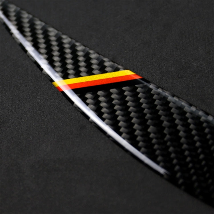 1 Pairs Yellow Red Color Carbon Fiber Car Lamp Eyebrow Decorative Sticker for BMW F30 2013-2015, Lamp Eyebrow(Yellow Red Color)