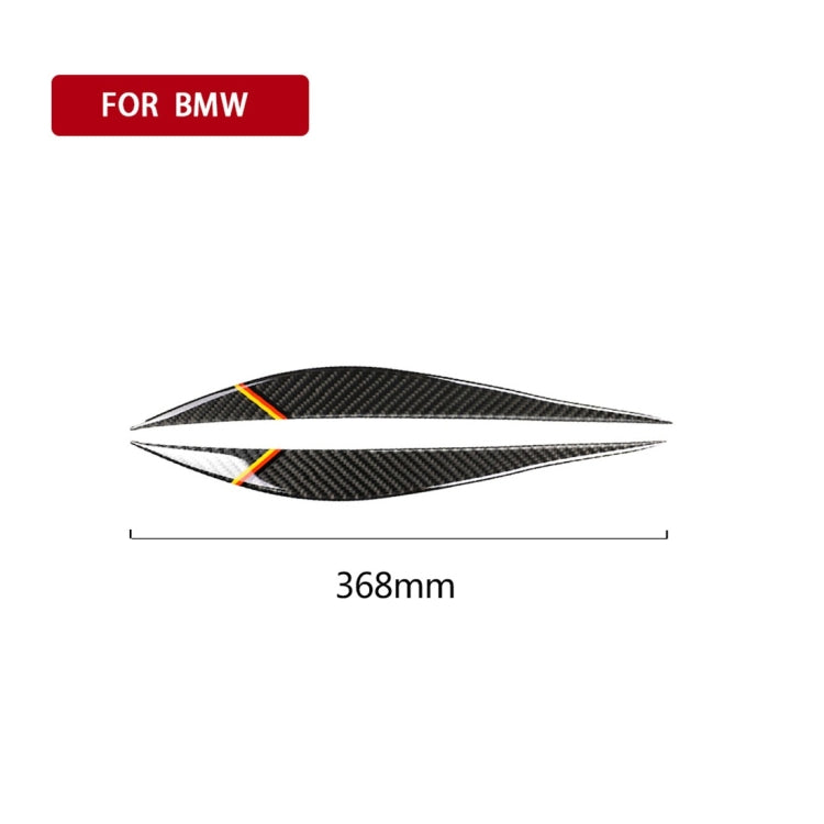 1 Pairs Yellow Red Color Carbon Fiber Car Lamp Eyebrow Decorative Sticker for BMW F30 2013-2015, Lamp Eyebrow(Yellow Red Color)