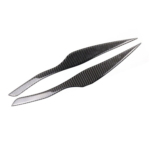 1 Pairs Carbon Fiber Car Lamp Eyebrow Decorative Sticker for BMW E90 / 318i / 320i / 325i 2005-2008, Drop Glue Version, Lamp Eyebrow Drop Glue Version