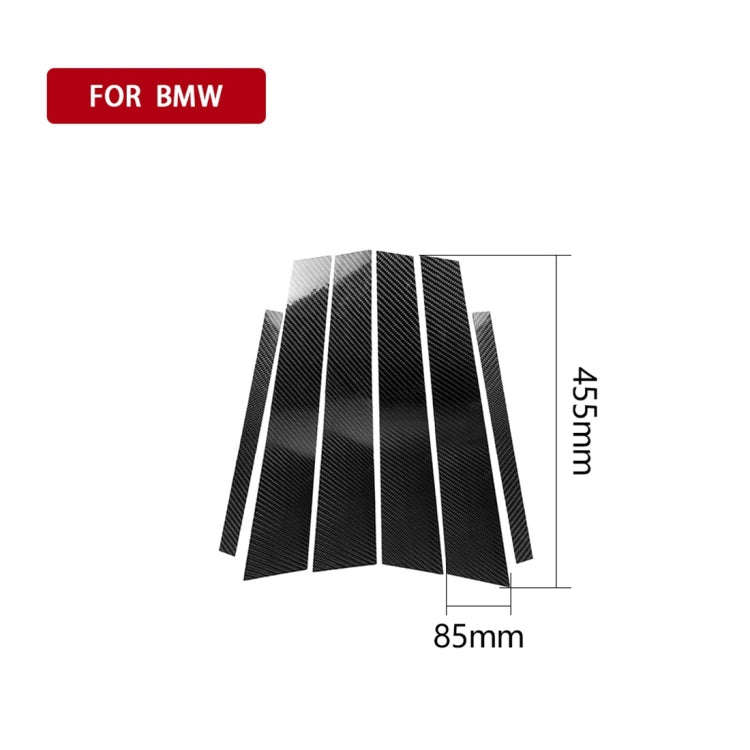Carbon Fiber Car B Column Frame Decorative Sticker for BMW 5 Series F10 2011-2017, B Column
