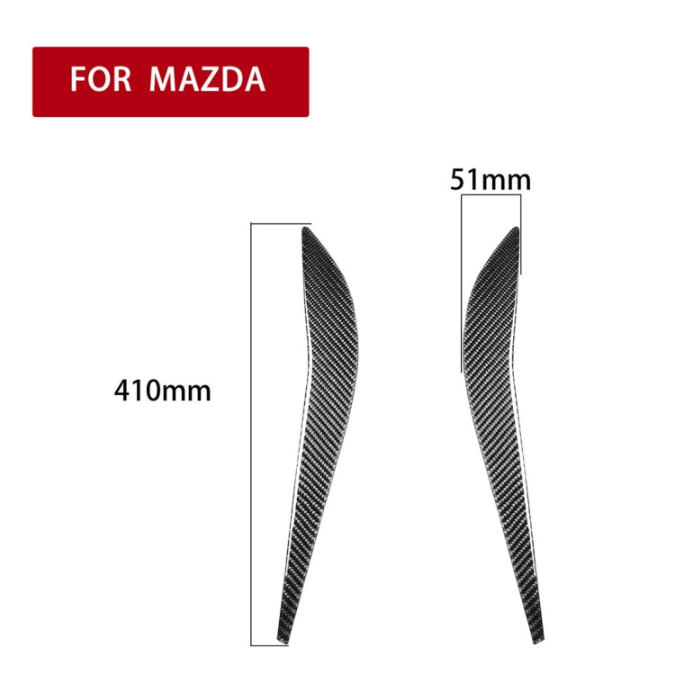 2 PCS Car Carbon Fiber Rear Seat Side Decorative Sticker for Mazda RX8 2004-2008, Left and Right Drive Universal, Rear Seat Side