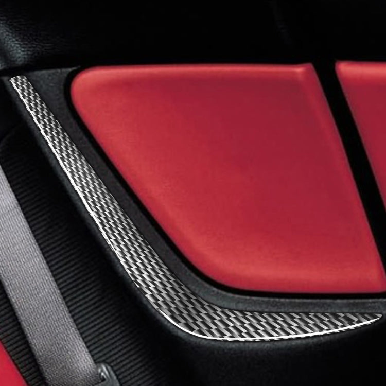 2 PCS Car Carbon Fiber Rear Seat Side Decorative Sticker for Mazda RX8 2004-2008, Left and Right Drive Universal, Rear Seat Side