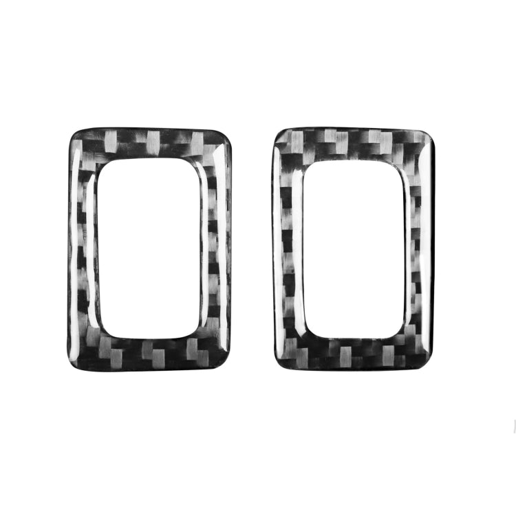 2 PCS Car Carbon Fiber Seat Heating Button Frame Decorative Sticker for Mazda RX8 2004-2008, Left and Right Drive Universal, Seat Heating Button Frame