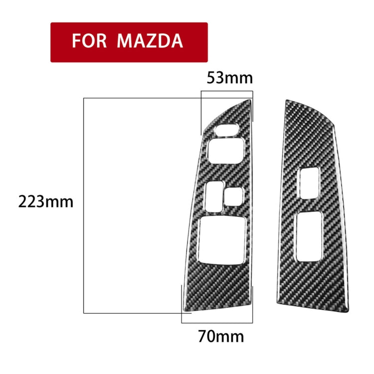 2 PCS Car Carbon Fiber Left and Right Lifting Panel Decorative Sticker for Mazda RX8 2004-2008, Left Drive High-configured, Left and Right Lifting Panel, Left Drive High-configured
