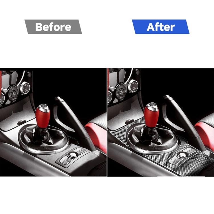 5 in 1 Car Carbon Fiber Gear Position Console Decorative Sticker for Mazda RX8 2004-2008, Left and Right Drive Universal, Gear Position Console