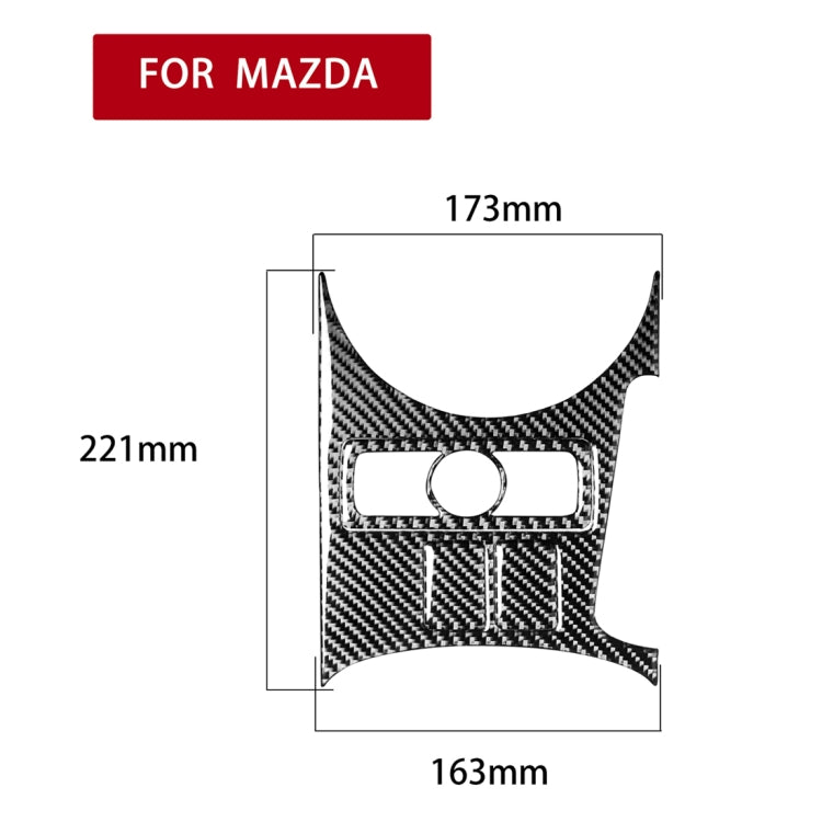 Car Carbon Fiber Gear Position Console Lower Decorative Sticker for Mazda RX8 2004-2008, Left and Right Drive Universal, Gear Position Console Lower