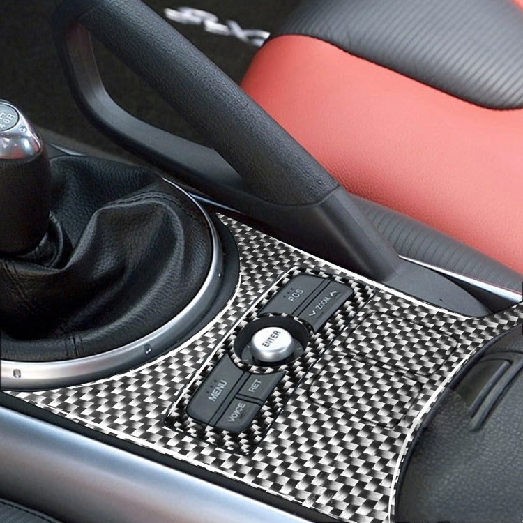 Car Carbon Fiber Gear Position Console Lower Decorative Sticker for Mazda RX8 2004-2008, Left and Right Drive Universal, Gear Position Console Lower