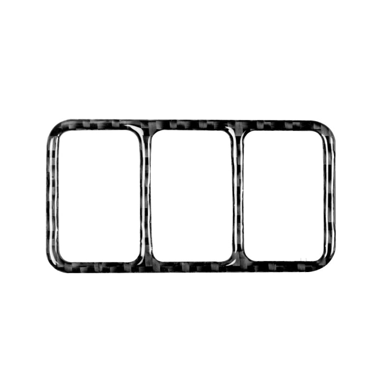 Car Carbon Fiber Central Control Heating Button Frame Decorative Sticker for Nissan 370Z Z34 2009-, Left and Right Drive Universal, Central Control Heating Button Frame
