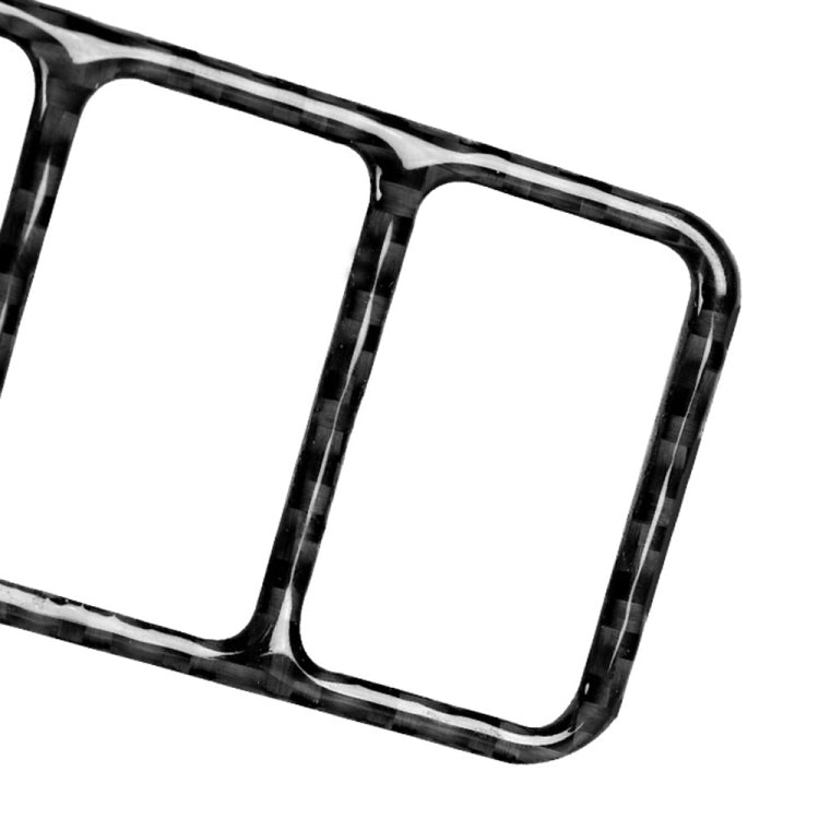 Car Carbon Fiber Central Control Heating Button Frame Decorative Sticker for Nissan 370Z Z34 2009-, Left and Right Drive Universal, Central Control Heating Button Frame