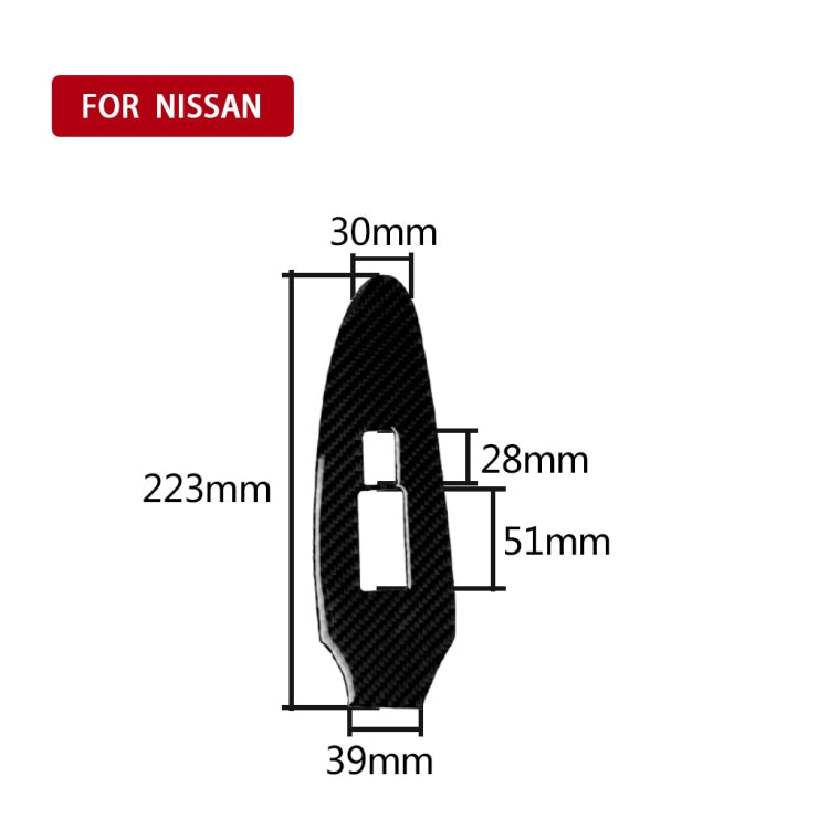 Car Carbon Fiber Vice Driving Side Door Lift Control Decorative Sticker for Nissan 370Z Z34 2009-, Left Drive, Vice Driving Side Door Lift Control Left Drive