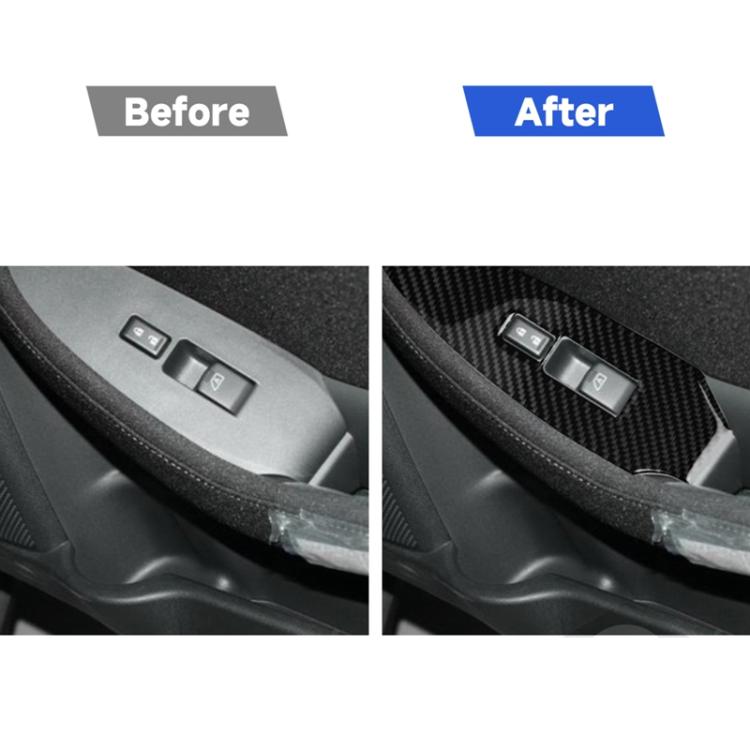 Car Carbon Fiber Vice Driving Side Door Lift Control Decorative Sticker for Nissan 370Z Z34 2009-, Left Drive, Vice Driving Side Door Lift Control Left Drive