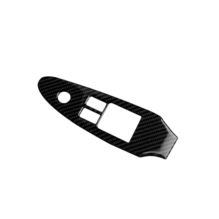 Car Carbon Fiber Main Driving Side Door Lift Control Decorative Sticker for Nissan 370Z Z34 2009-, Right Drive Low-configured, Main Driving Side Door Lift Control Right Drive