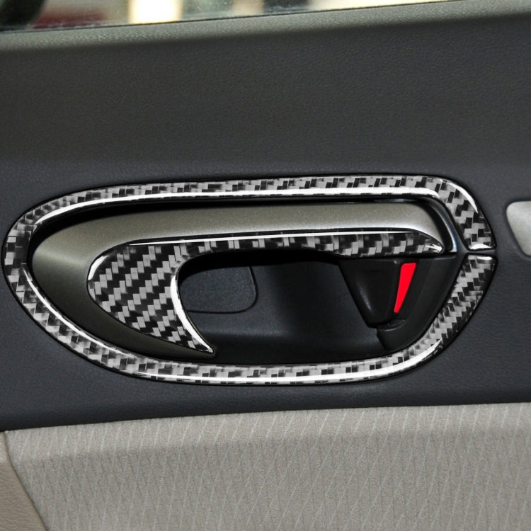 8 in 1 Car Carbon Door Handle Decorative Sticker for Honda Civic 8th Generation 2006-2011, Left and Right Drive Universal, Door Handle