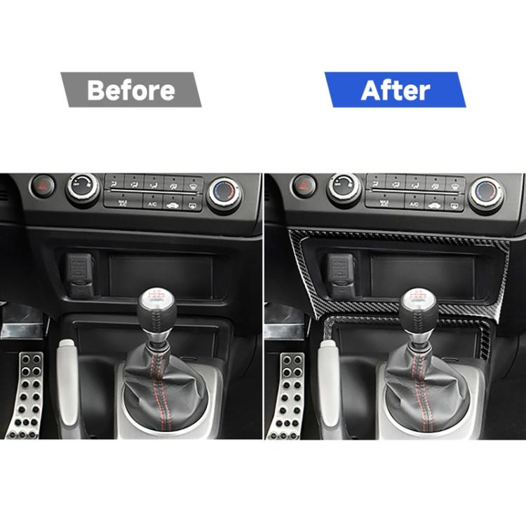2 in 1 Car Carbon Fiber Storage Box Decorative Sticker for Honda Civic 8th Generation 2006-2011, Left Drive, Storage Box, Left Drive