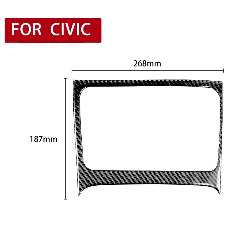 Car Carbon Fiber Big Storage Box Decorative Sticker for Honda Civic 8th Generation 2006-2011, Left Drive, Big Storage Box, Left Drive