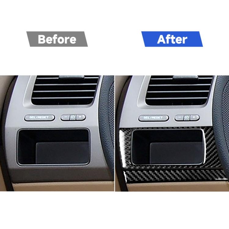 4 in 1 Car Carbon Fiber Air Conditioning Button + Headlight Switch Panel Decorative Sticker for Honda Civic 8th Generation 2006-2011, Left Drive, Air Conditioning Button + Headlight Switch Panel