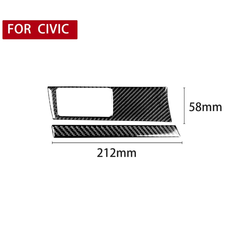 2 in 1 Car Carbon Fiber Headlight Switch Panel Decorative Sticker for Honda Civic 8th Generation 2006-2011, Left Drive, Headlight Switch Panel