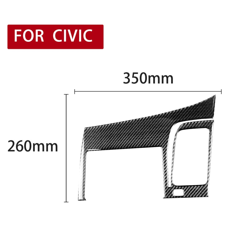 Car Carbon Fiber Navigation Panel Decorative Sticker for Honda Civic 8th Generation 2006-2011, Right Drive, Navigation Panel, Right Drive