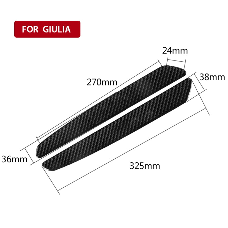 2 in 1 Car Carbon Fiber Welcome Pedal Decorative Sticker for Alfa Romeo Giulia 2017-2019, Left and Right Drive Universal, Welcome Pedal