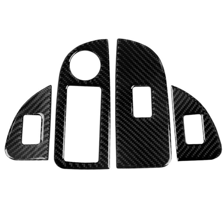 4 in 1 Car Carbon Fiber Window Button Panel Decorative Sticker for Alfa Romeo Giulia 2017-2019, Right Drive, Window Button Panel, Right Drive