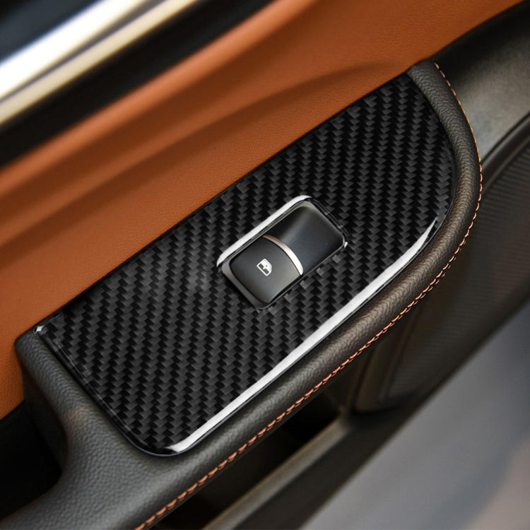 4 in 1 Car Carbon Fiber Window Button Panel Decorative Sticker for Alfa Romeo Giulia 2017-2019, Right Drive, Window Button Panel, Right Drive