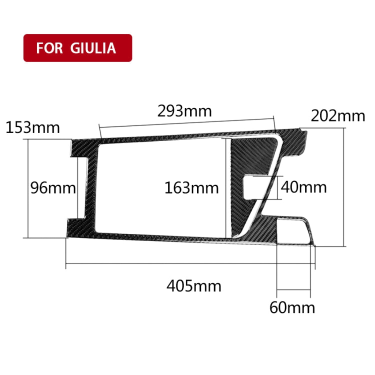 2 in 1 Car Carbon Fiber Armrest Box Decorative Sticker for Alfa Romeo Giulia 2017-2019, Right Drive, Armrest Box, Right Drive