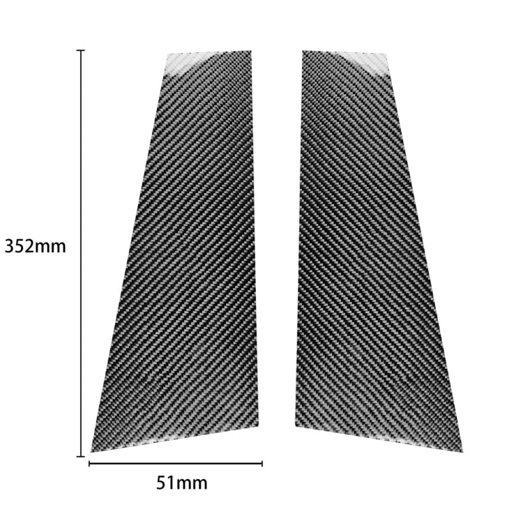 2 in 1 Car Carbon Fiber B-pillar Decorative Sticker for Mercedes-Benz CLA W117 2013-2019, Left and Right Drive Universal, B-pillar