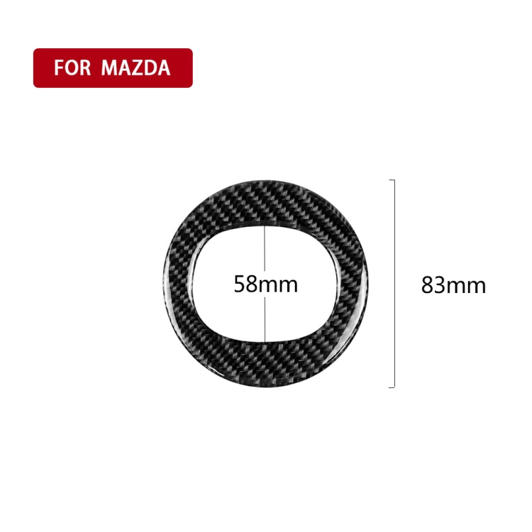 Car Carbon Fiber Steering Wheel Circle Decorative Sticker for Mazda CX-5 2017-2018, Left and Right Drive Universal, Steering Wheel Circle for CX-5