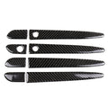 One Set Car Carbon Fiber Outside Door Handle with Smart Hole Decorative Sticker for Mazda CX-5 2017-2018, Right Drive, Outside Door Handle with Smart, Right Drive