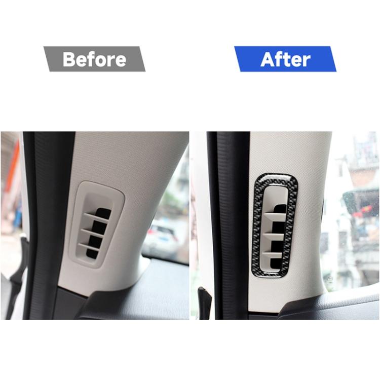 Car Carbon Fiber A-pillar Air Outlet Decorative Sticker for Mazda CX-5 2017-2018, Left and Right Drive Universal, A-pillar Air Outlet
