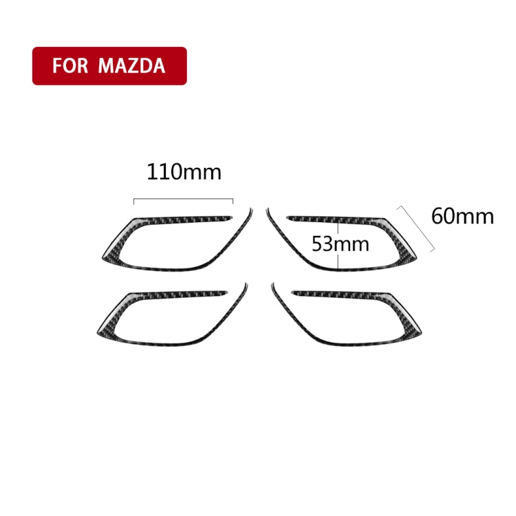 Car Carbon Fiber Inner Door Handle Decorative Sticker for Mazda CX-5 2017-2018, Left and Right Drive Universal, Inner Door Handle