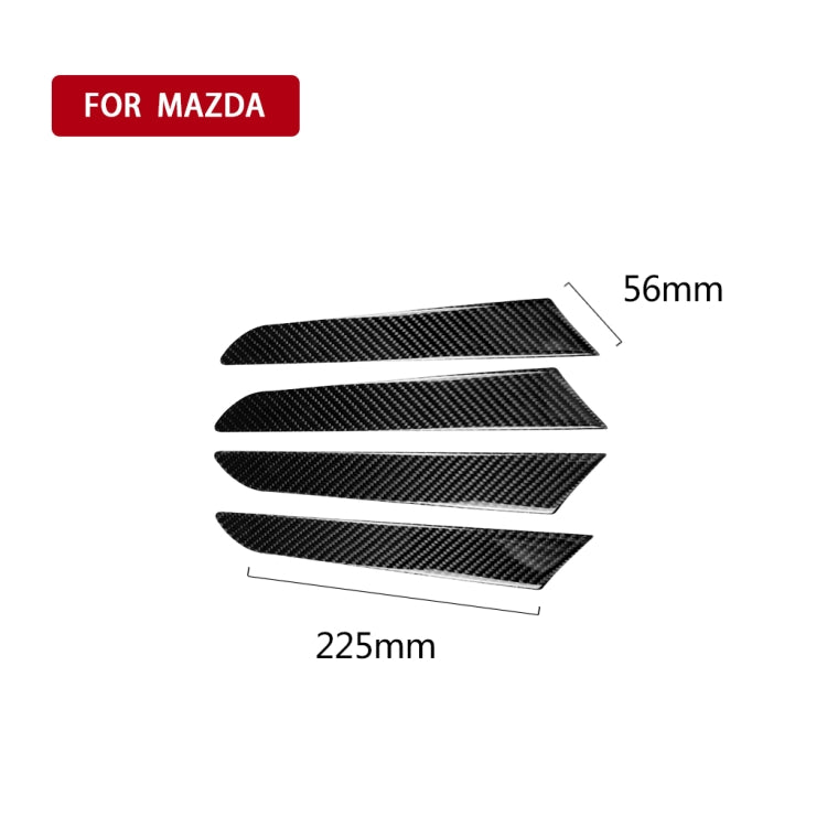 Car Carbon Fiber Door Panel Decorative Sticker for Mazda CX-5 2017-2018, Left and Right Drive Universal, Door Panel